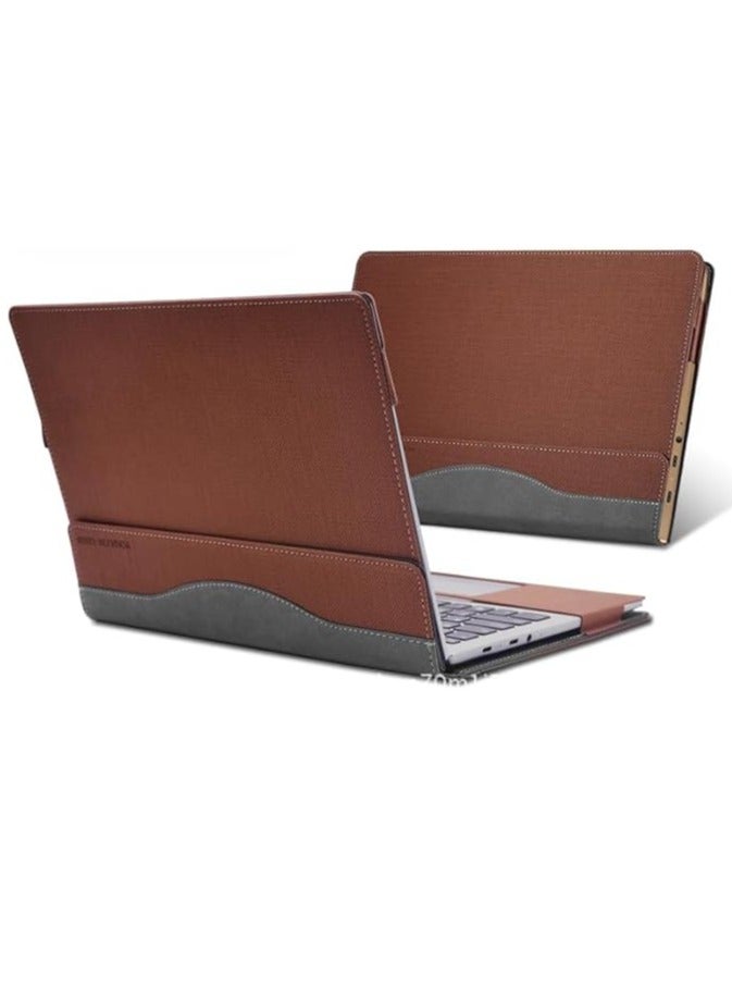 Laptop Case Compatible with 13.3'' Lenovo Yoga 720-13 720-13IKB, All-Inclusive Anti-Fall Protective Shell PU Leather Inner Bag Protective Cover