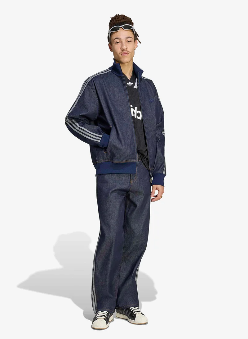 Adidas Originals INDDNM Firebird Adicolor Raw Denim Track Top for Men | Best Price UAE
