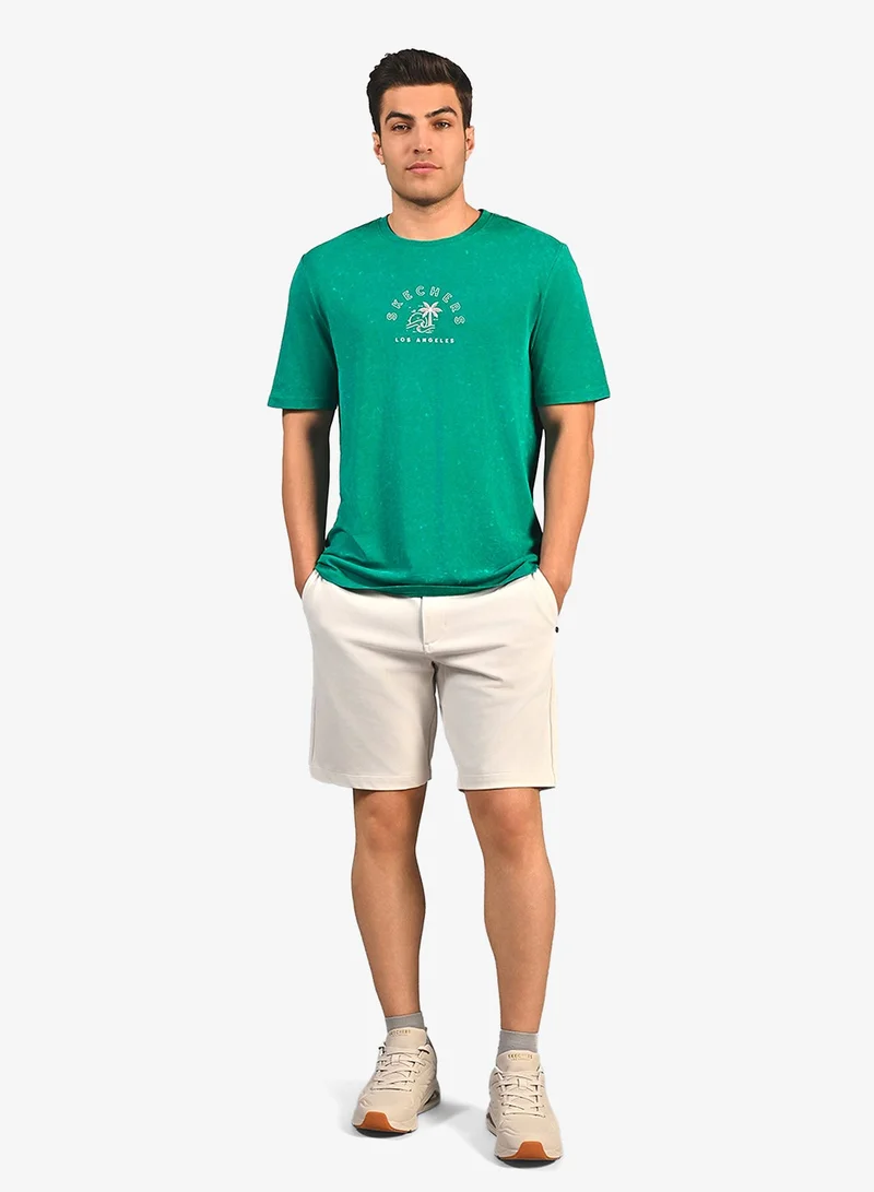 SKECHERS Acid Wash Graphic T-Shirt