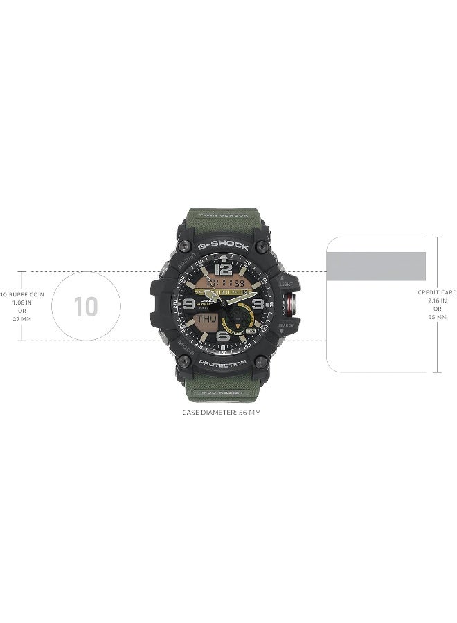 Casio G-Shock Watch - GG-1000-1A3DR Black Dial, Green Band - Image 3