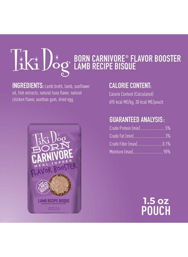 Tiki Dog Born Carnivore Flavor Booster, Lamb Recipe Bisque, Grain Free Meat Based Treat, Meal Topper For All Dog Breeds And All Life Stages, 1.5 Oz, Pack Of 12 - Image 3