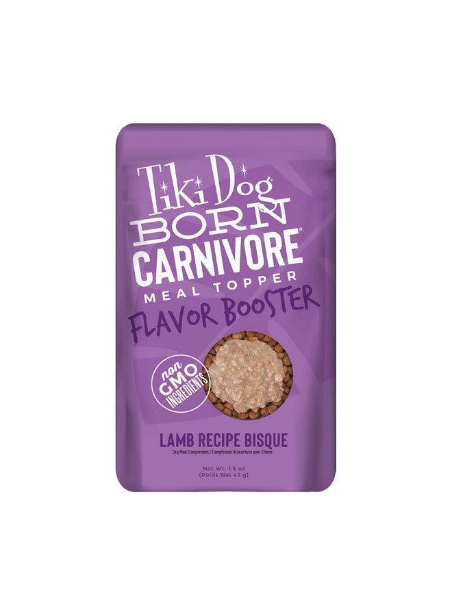 Tiki Dog Born Carnivore Flavor Booster, Lamb Recipe Bisque, Grain Free Meat Based Treat, Meal Topper For All Dog Breeds And All Life Stages, 1.5 Oz, Pack Of 12 - Image 1