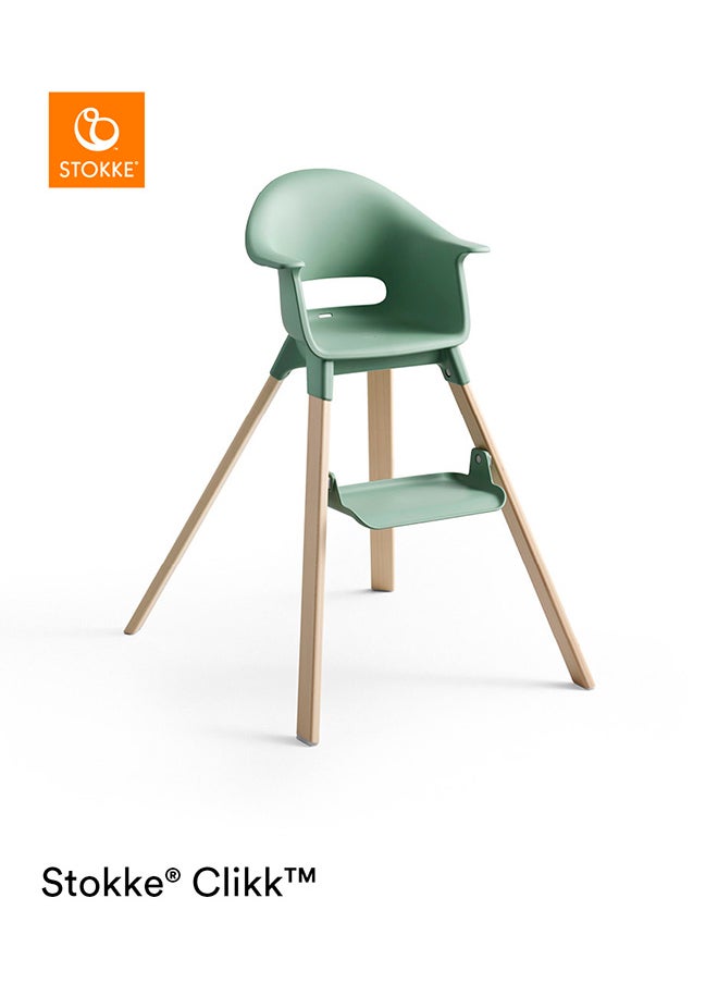 STOKKE - Clikk High Chairall - In - One Baby High Chair With Tray + Harnesslight, Durable And Travel Friendlyergonomic And Adjustable Featuresbest For 6 - 36 Months Or Up To 15Kg/33Lbsclover Green - Image 1