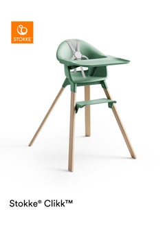 STOKKE Clikk High Chairall - In - One Baby High Chair With Tray + Harnesslight, Durable And Travel Friendlyergonomic And Adjustable Featuresbest For 6 - 36 Months Or Up To 15Kg/33Lbsclover Green  - Image 3