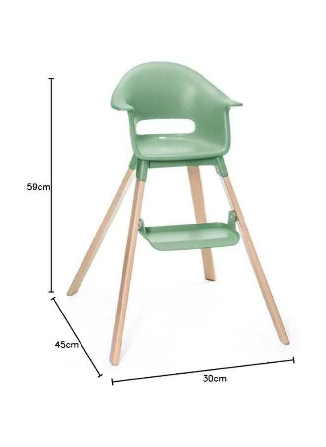STOKKE - Clikk High Chairall - In - One Baby High Chair With Tray + Harnesslight, Durable And Travel Friendlyergonomic And Adjustable Featuresbest For 6 - 36 Months Or Up To 15Kg/33Lbsclover Green - Image 1