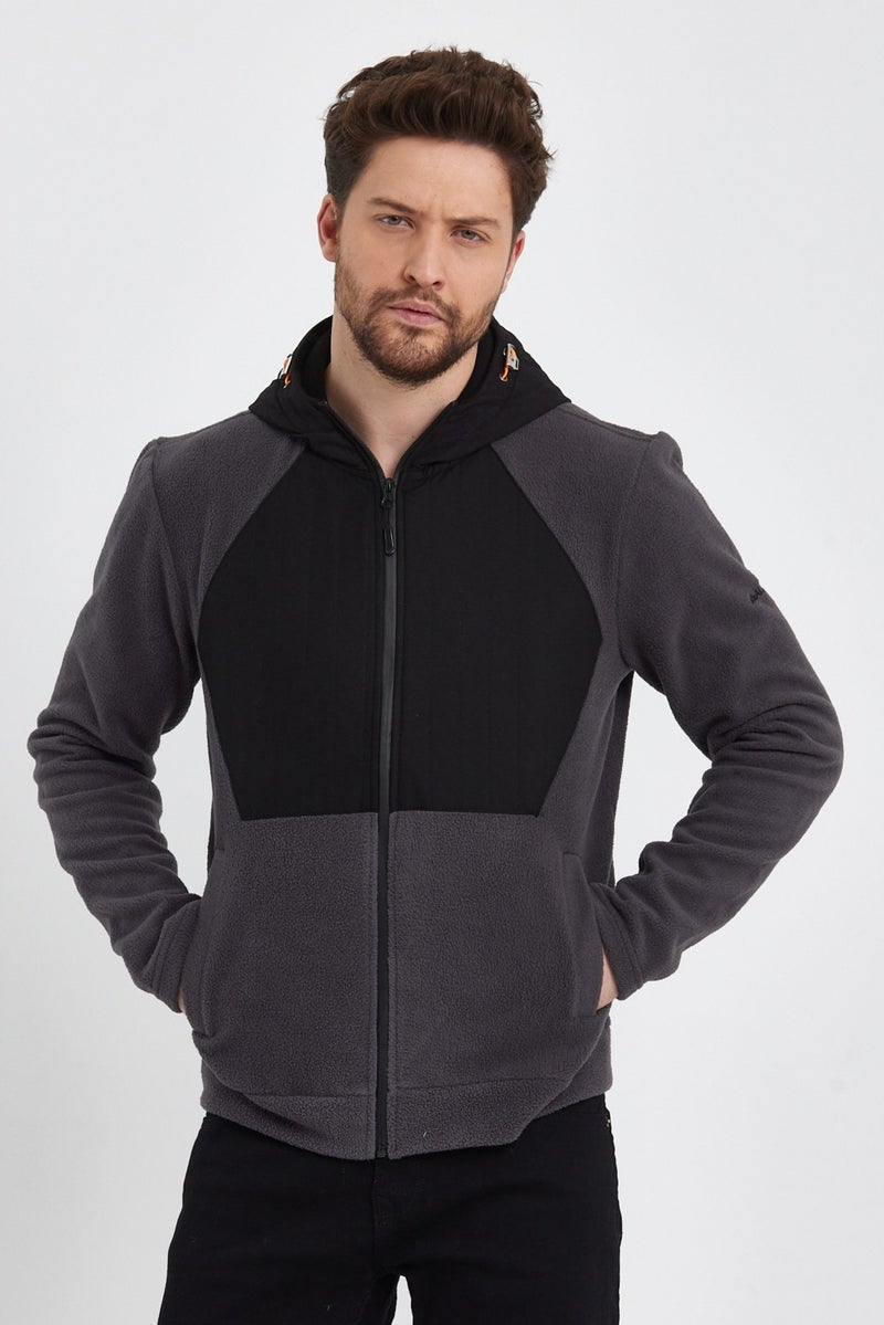 Uomo Park 5301 Intersoft Men's Zippered Hooded Jacket  - Image 3