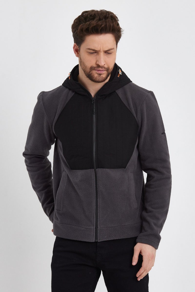 Uomo Park 5301 Intersoft Men's Zippered Hooded Jacket  - Image 1