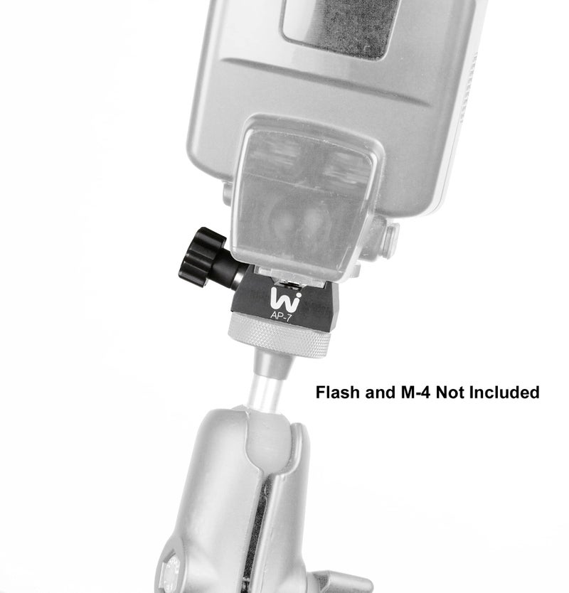 WIMBERLEY AP-7 Universal Cold Shoe Mount Adapter with Anti-Rotation for Flashes, LED Lights, Monitors and Other Accessories - 1/4-20 - Made in USA Black - Image 3