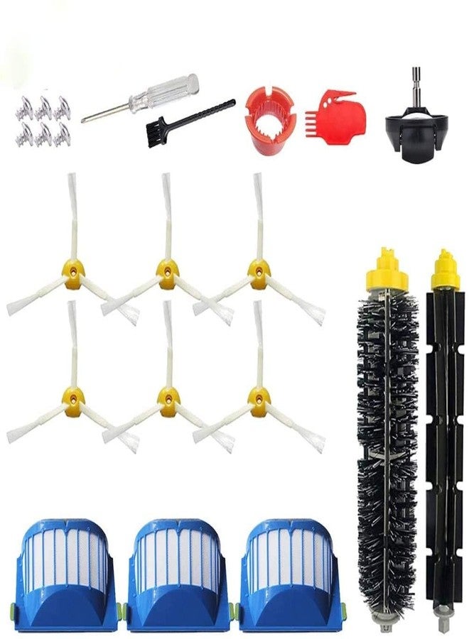 SENNII Replacement Parts for iRobot Roomba 600 610 620 650 675 677 692 671 694 691 Series Vacuum Cleaner Accessories Kit-Include 6 Side Brush,3 Filter,1 Front Caster Wheel,Bristle Brush and 3 Cleaning Tool - Image 1