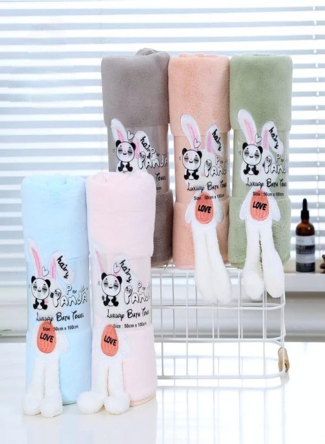 OBABY Premium Microfiber Baby Bath Towel (50x100 cm) | Ultra Quick-Dry & Lightweight Towel for Newborns & Toddlers | Super Absorbent, Extra Soft & Gentle on Sensitive Skin - Image 2