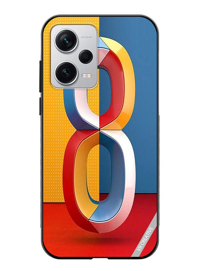 VR CREATIVE Protective Case Cover For Xiaomi Redmi Note 12 Pro Plus Number 8 Design Multicolour - Image 1
