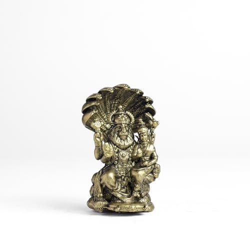Bhimonee Decor 70 gm Lakshmi Narasimha Panchloha Idol | Size 5 × 3 × 3 CM | Handcrafted Divine Form for Home & Temple Décor - Image 5