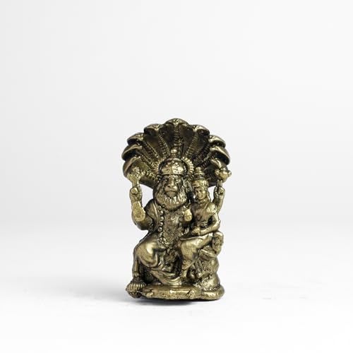 Bhimonee Decor 70 gm Lakshmi Narasimha Panchloha Idol | Size 5 × 3 × 3 CM | Handcrafted Divine Form for Home & Temple Décor - Image 3