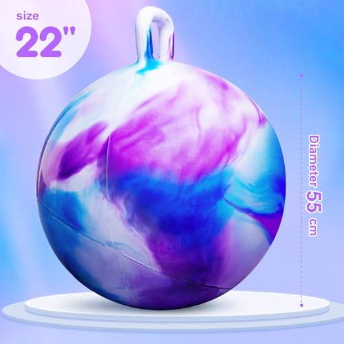PlayZap Hopper Balls for Kids 10 22 Inches Bouncy Ball with Handle 22 Inflatable Bouncing Hopper 55cm Bouncing Toys Big Hopping Toys for Boys Girls Gifts - Image 5