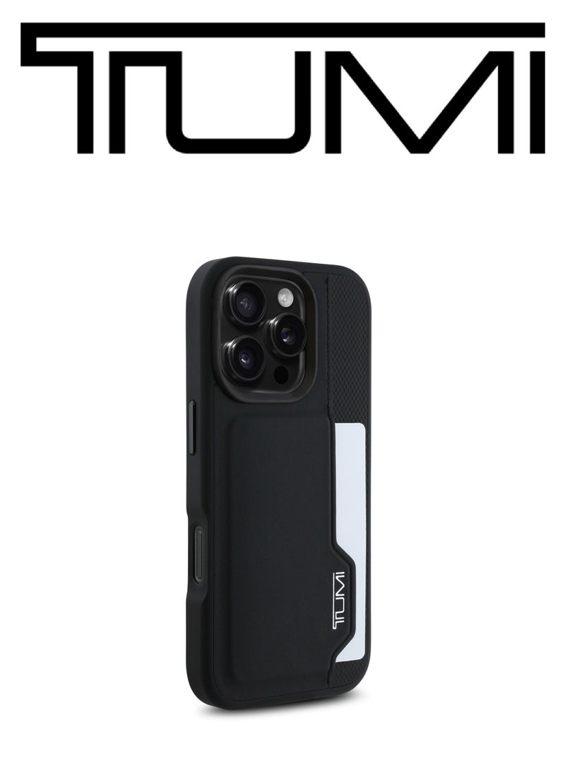 CG MOBILE iPhone 16 Pro Max Case, protective case with card holder, leather and silicone case, French design and the global brand logo TUMI, authentic and original. From CG Mobile.  - Image 2