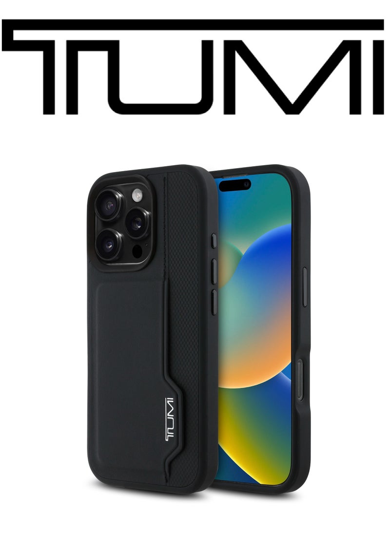 CG MOBILE iPhone 16 Pro Max Case, protective case with card holder, leather and silicone case, French design and the global brand logo TUMI, authentic and original. From CG Mobile.  - Image 3