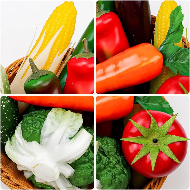 Meiwlong 10 PCS Artificial Realistic Vegetable Fake Display Photography Props Decoration Home Faux Plastic Fruit Model Garnish Christmas Festival - Image 5