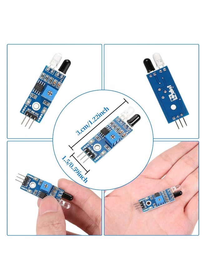 IR Infrared Obstacle Avoidance Sensor Module, 20Pcs IR Infrared Sensor 3-Wire Infrared Proximity Sensors Reflective Photoelectric Sensor Modules IR Tracking Sensor for Arduino Smart Car Robot