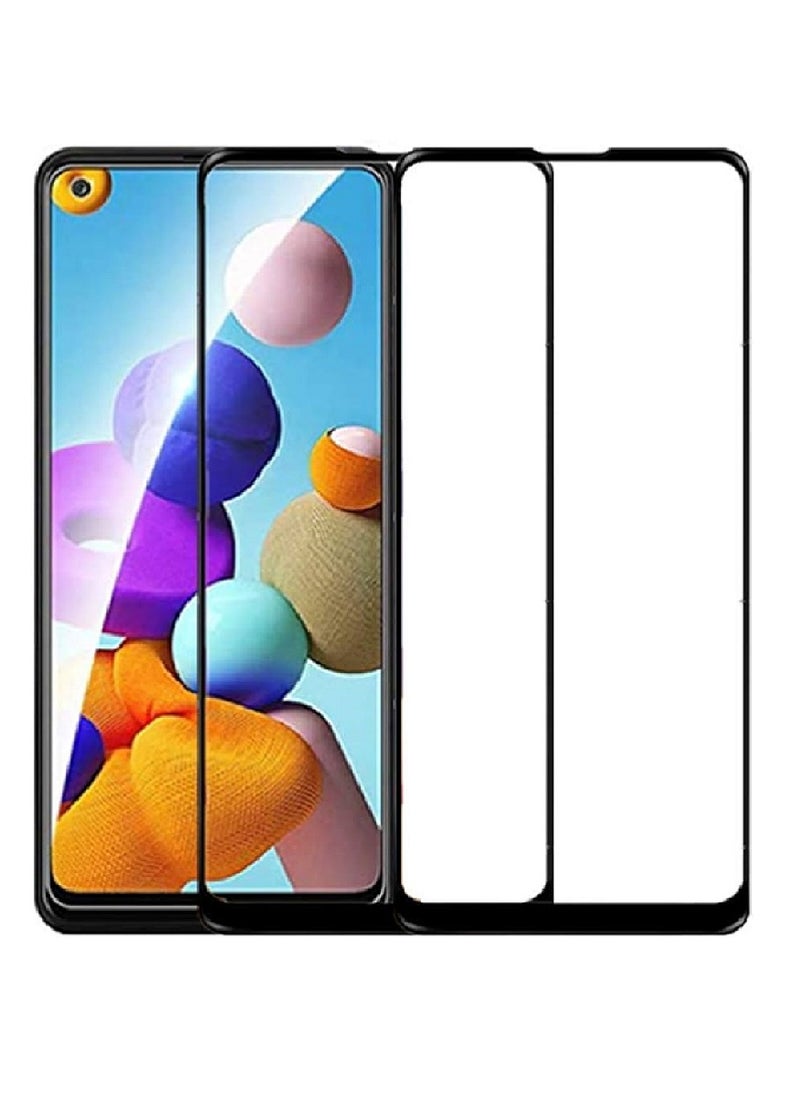 Super 2 Pieces Tempered Glass Screen Protector 5D Designed For Samsung Galaxy A21 Full Glue Edge to Edge Full Screen Coverage And Bubble Free - Image 1