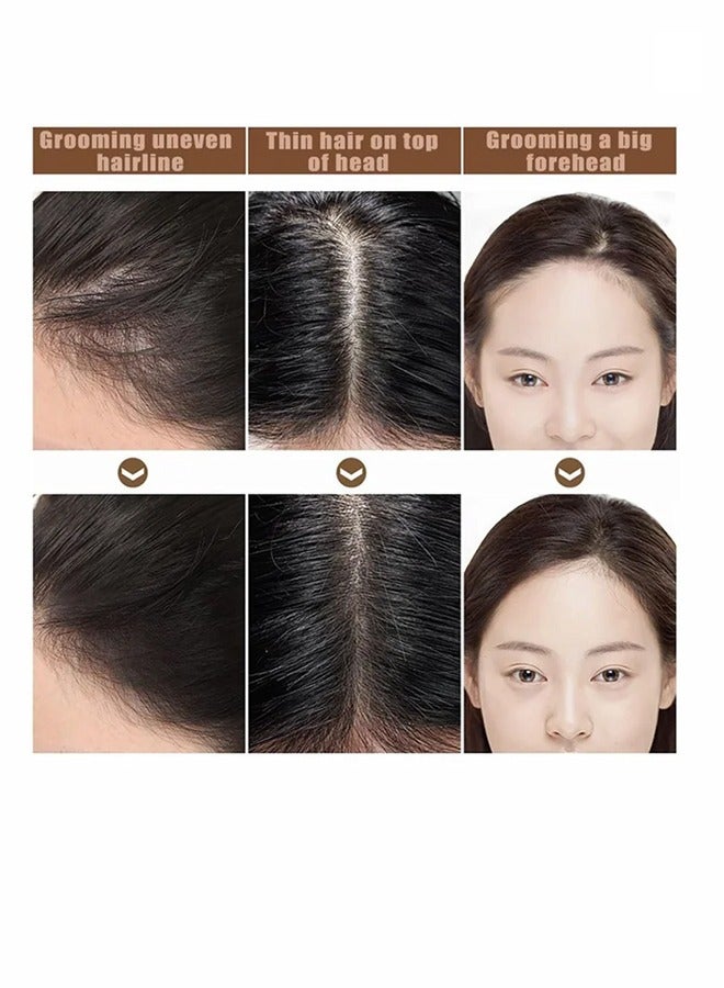 SUAKE Hair Shadow Powder,Hairline Powder, Shadow Powder Quickly Covers Hair Roots, Brow and Beard Lines Anti-Smudge 48 Hours, For Bald Spots, Forehead Grooming Powder Instant Coverage for Hairline -04#Black - Image 3