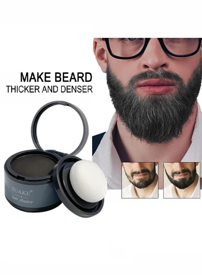 SUAKE Hair Shadow Powder,Hairline Powder, Shadow Powder Quickly Covers Hair Roots, Brow and Beard Lines Anti-Smudge 48 Hours, For Bald Spots, Forehead Grooming Powder Instant Coverage for Hairline -04#Black - Image 2