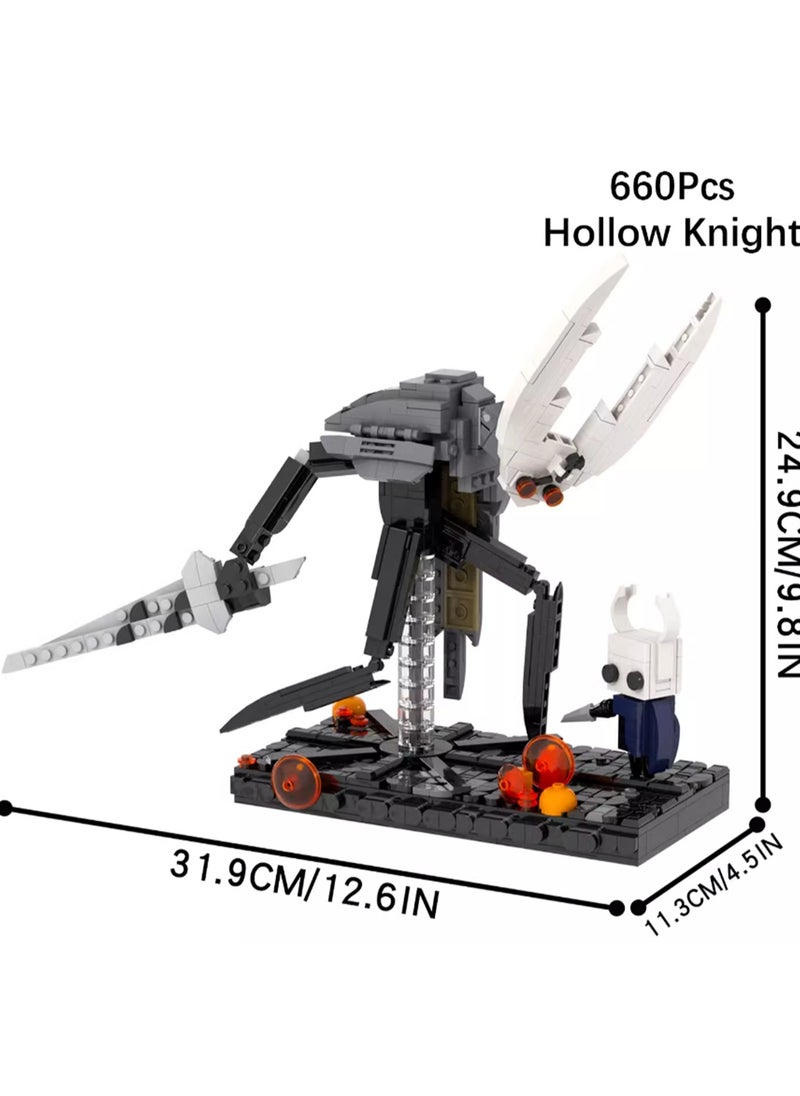 Creative Film, Television, Game And Animation Series Small Particle Assembly Building Blocks Assembly Model Ornaments (Hollow Knight 660Pcs)  - Image 2