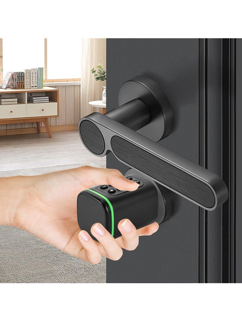 KNP KNP Electronic Smart Door Lock Cylinder for all Existing Door Handles 5 Functions- Fingerprint, Passcode, Mobile App, Smart IC Card, Metal Key ( 2 YEARS WARRANTY) 10 x 15 x 10 cm  - Image 3