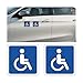 FALVFUN Car Handicap Parking Sign 2PCS Reflective Magnetic Vehicle Disabled Parking Access Symbol Sticker Waterproof Automotive Handicap Stop Signs Universal for SUV RV Truck Square - Image 2