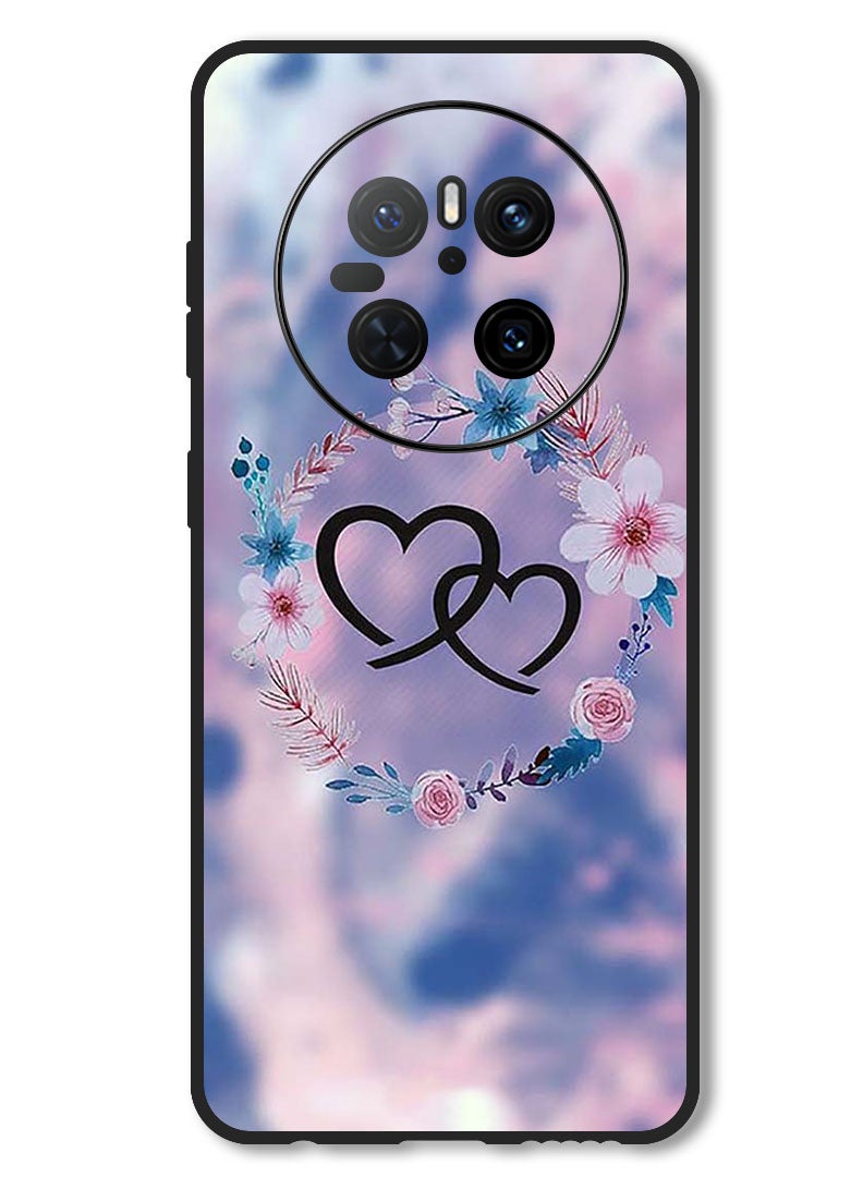 Theodor Case Compatible with Huawei Mate 70 Protection Shockproof Bumper Cover Two HEarts - Image 1