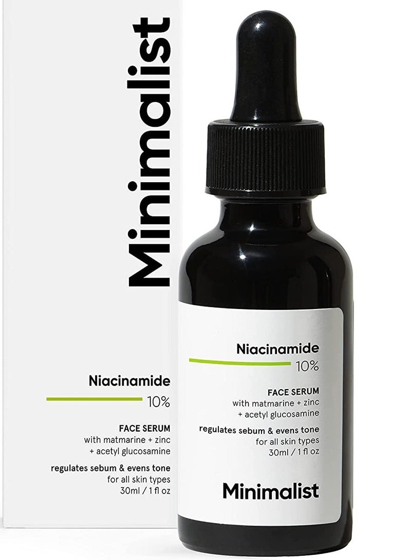 منيماليست مصل النياسيناميد للوجه بنسبة 10% من مينيماليست لعلامات حب الشباب والعيوب وموازنة الزيوت مع مصل الزنك لتنقية البشرة ومكافحة حب الشباب للبشرة الدهنية والمعرضة لحب الشباب 30 مل - Image 2