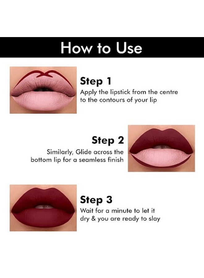 هدى كراش مجموعة أحمر الشفاه بيوتي 4 قطع مكونة من 2 في 1 أحمر شفاه سويسري سائل وغير لامع للنساء يدوم طويلاً ومقاوم للماء - Image 4