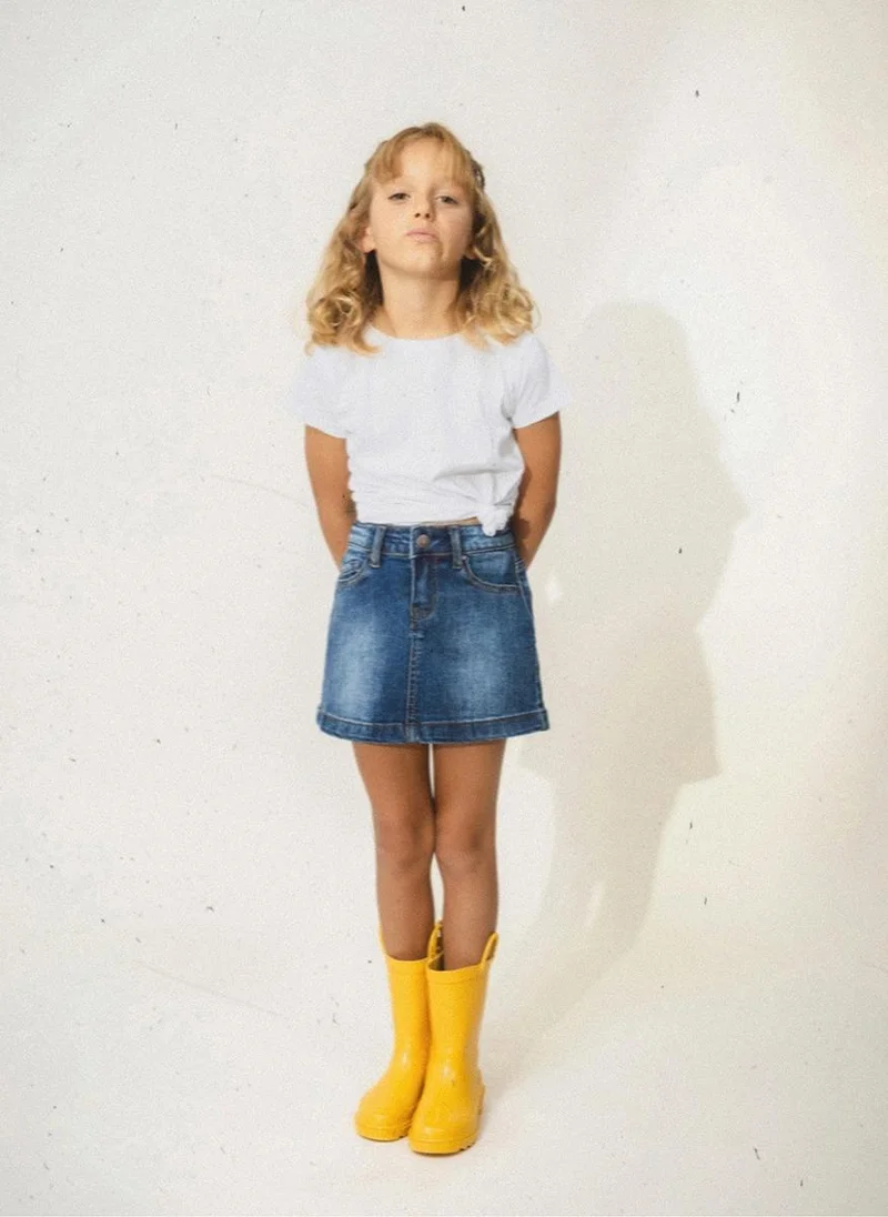Zippy Zippy Cotton Denim Skirt For Girls