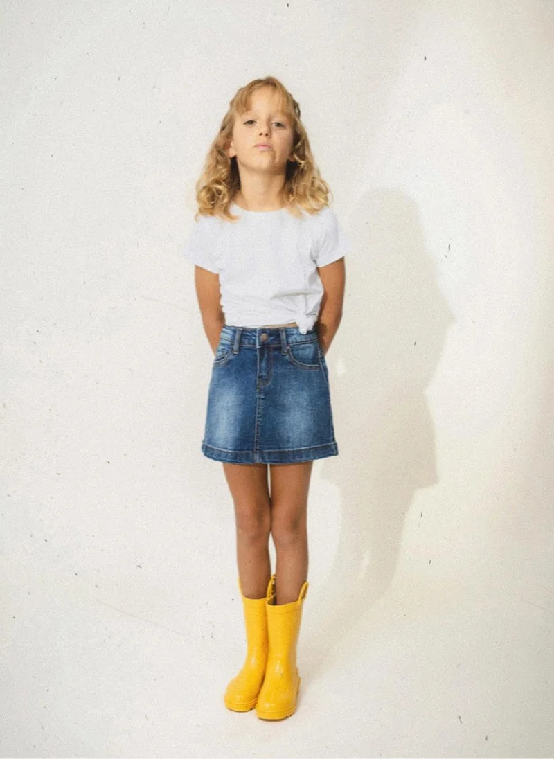 Zippy Zippy Cotton Denim Skirt For Girls