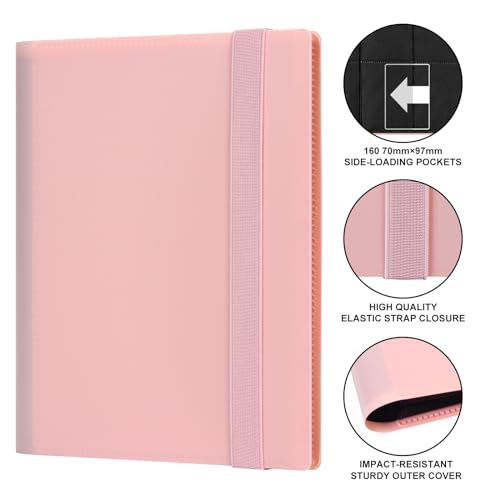 GEAoffice Trading Card Binder - 4 Pocket Card Collection Album Folder - 160 Side Loading Pocket Binder for TCG, MTG, Sports&Game Cards - Gifts for Girls - Image 2