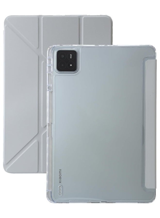 Case Compatible with Xiaomi Pad 6S Pro 12.4 inch with Multi-angle Stand, Acrylic Transparent Shockproof Protective Cover with Pen Slot Cover for Xiaomi Pad 6S Pro - Image 1