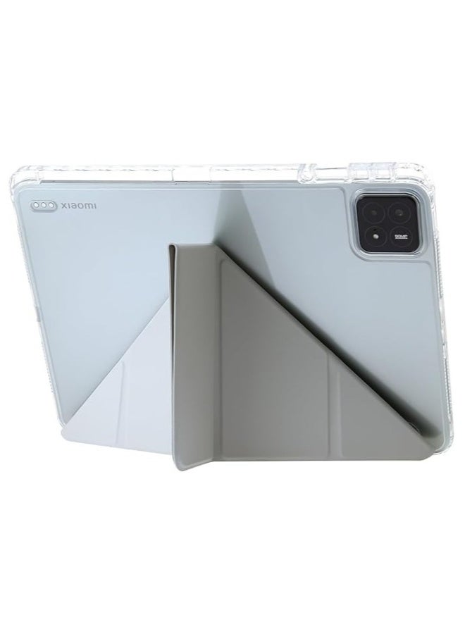 Case Compatible with Xiaomi Pad 6S Pro 12.4 inch with Multi-angle Stand, Acrylic Transparent Shockproof Protective Cover with Pen Slot Cover for Xiaomi Pad 6S Pro - Image 5