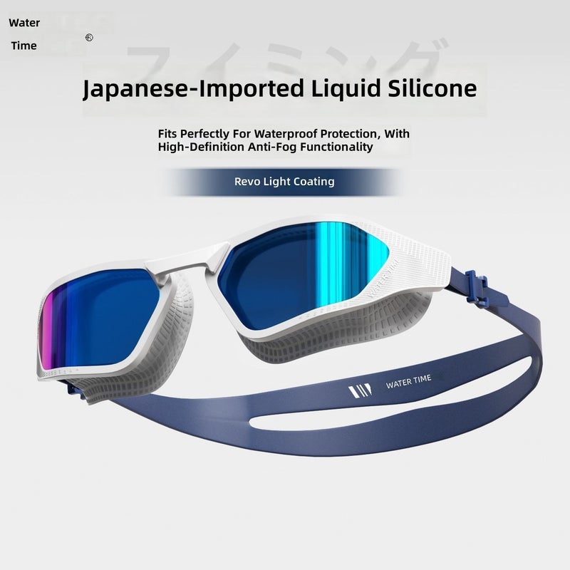 WaterTime Coated Swimming Goggles for Men and Women, Anti-Fog HD Waterproof Swim Cap Set - Image 4