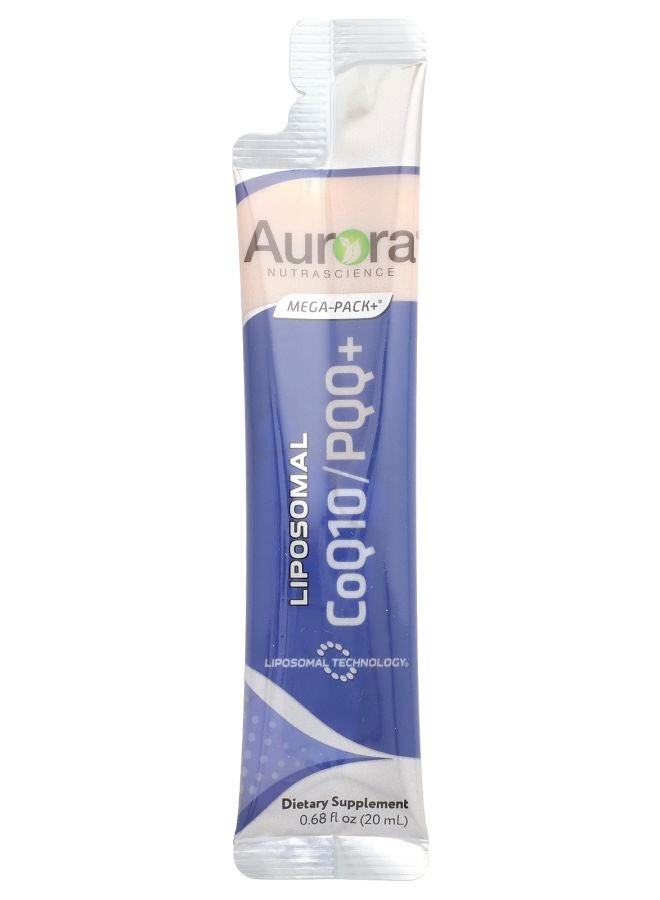 Aurora Nutrascience حزم ليبوسومال CoQ10/PQQ+ 10 عدد 0.68 أونصة سائلة (20 مل) لكل منها - Image 2