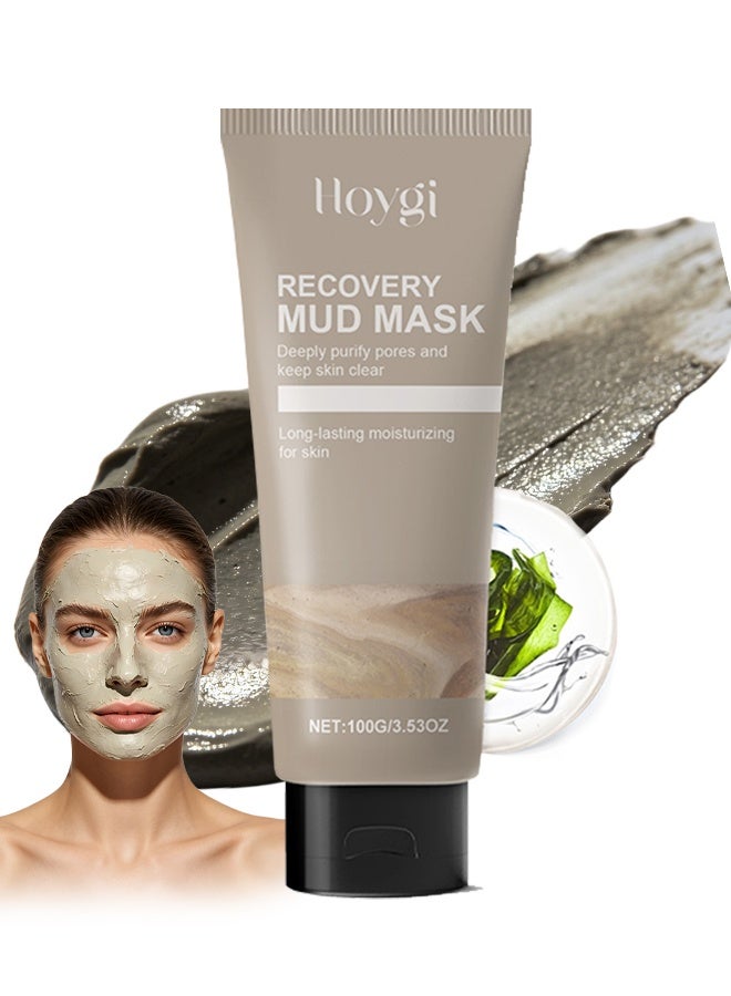 Hoygi Recovery Mud Mask, Relief Mud Mask for Face & Body, Hydrating & Deep Pore Cleanser, Nature-Derived Ingredients, Oil Control Wash Off Body Mud  100G - Image 1