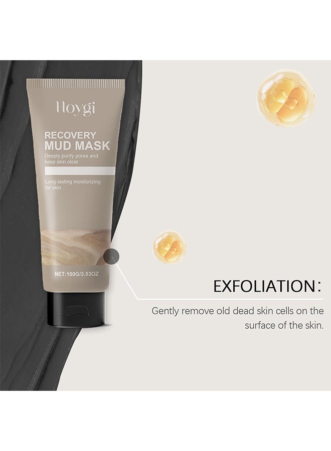 Hoygi Recovery Mud Mask, Relief Mud Mask for Face & Body, Hydrating & Deep Pore Cleanser, Nature-Derived Ingredients, Oil Control Wash Off Body Mud  100G - Image 5