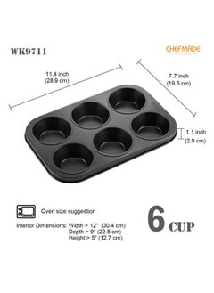 WK9711 Black Muffin 6-Cup Cake Mold
