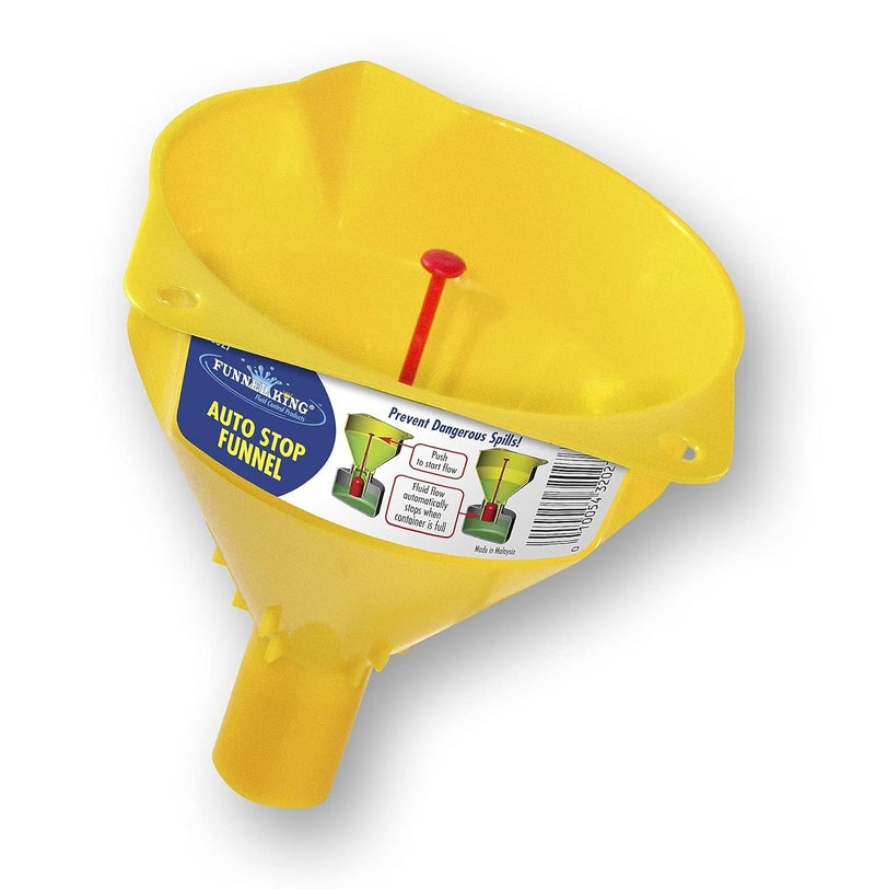 WirthCo Funnel King Auto Stop Funnel - 16 Oz Yellow - Image 1
