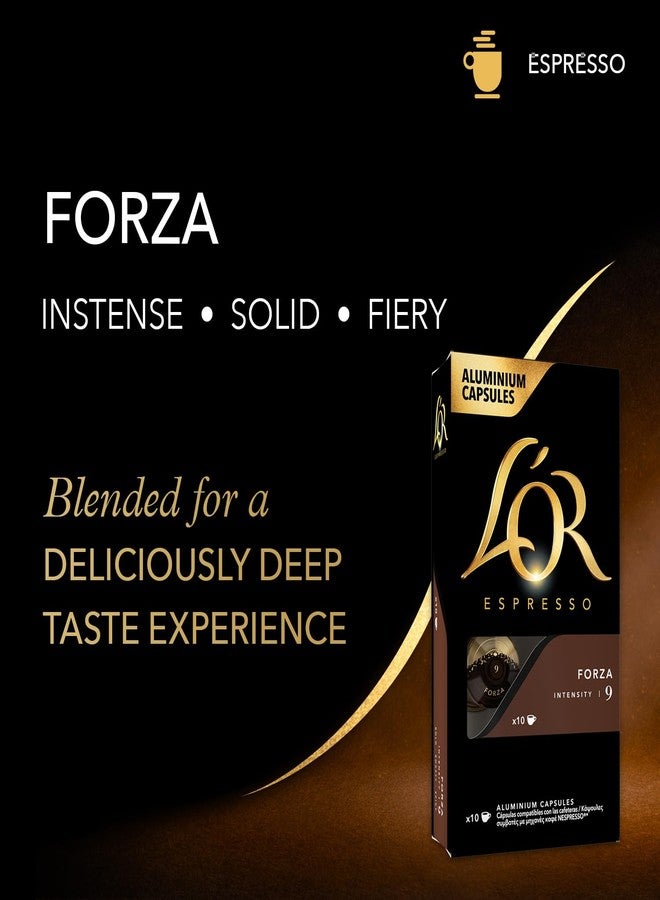 L'OR Espresso Capsules, 100 Count Forza, Single-Serve Aluminum Coffee Capsules Compatible with the L'OR BARISTA System & *Nespresso Original Machines - Image 3