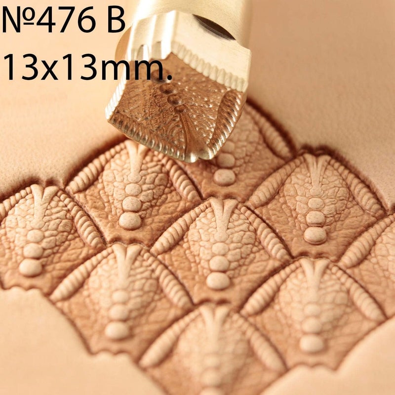 DandS ltd Leather Stamp Tool, Dragon Scale, Professional Steel Craft Tool for Leatherworking, Embossing, Carving & Stamping Leather Projects, Belts Wallets & DIY Projects Compatible with Mallet #476B - Image 2