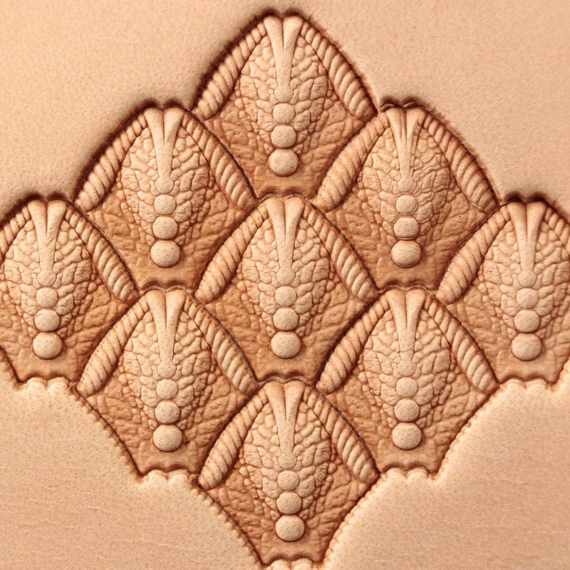 DandS ltd Leather Stamp Tool, Dragon Scale, Professional Steel Craft Tool for Leatherworking, Embossing, Carving & Stamping Leather Projects, Belts Wallets & DIY Projects Compatible with Mallet #476B - Image 5