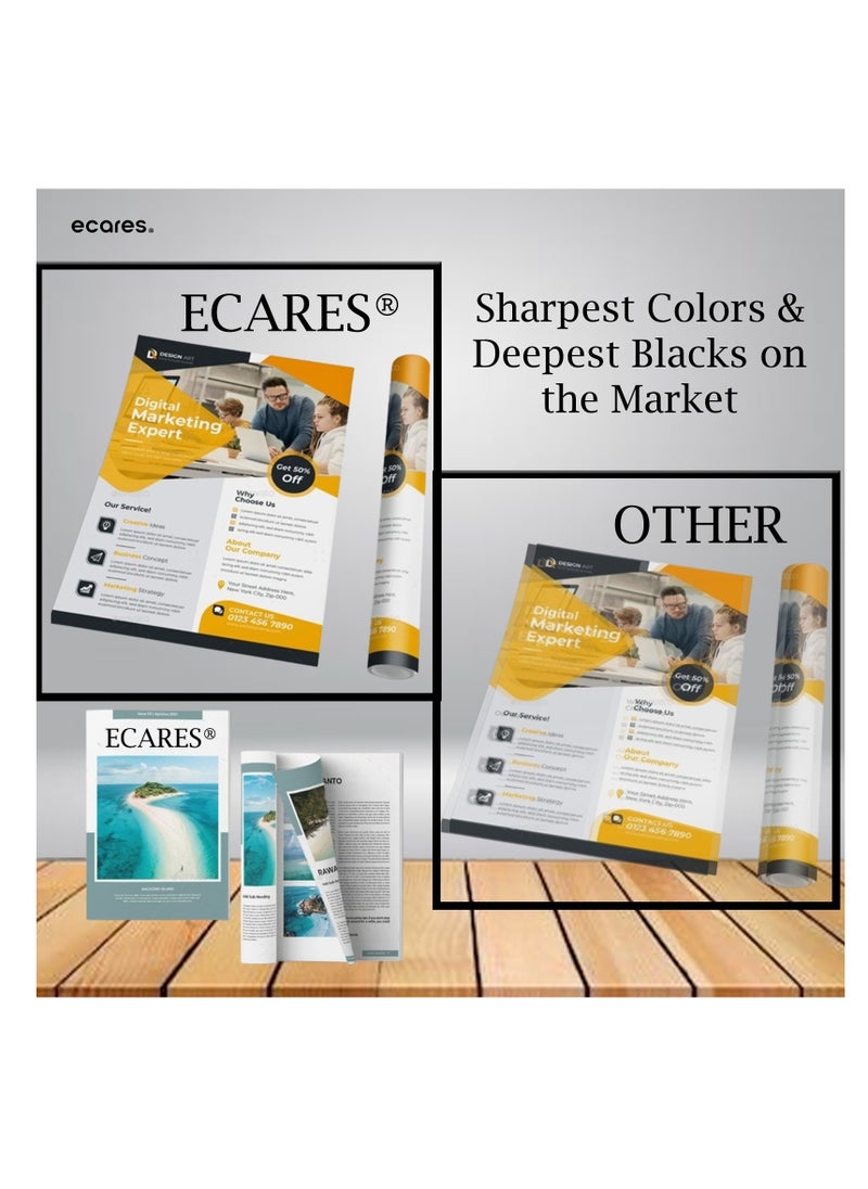 ECARES ECARES® 128A Compatible Toner Cartridge CE320A CE321A CE322A CE323A for HP Color Laserjet CP1525n CP1525nw CM1415fn CM1415fnw Printer (Multicolor)  - Image 2