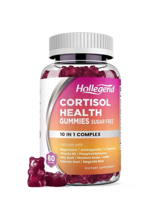 هوليجيند مكملات الكورتيزول من هوليجيند للنساء والرجال، حلوى الكورتيزول مع الأشواغاندا، والمغنيسيوم، وإل-ثيانين، وفوسفاتيديل سيرين، وفيتامين ب6 لإزالة سموم الكورتيزول، والاسترخاء، والنوم، والتركيز، وخالية من السكر، ونباتية، 60 قطعة - Image 1