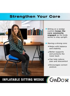 Cando Sitting Wedge Active Seat Wobble Cushion For Posture  Back Pain  Stress Relief  Restlessness  And Anxiety - Child Size  10  X 10  - Image 2