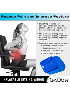 Cando Sitting Wedge Active Seat Wobble Cushion For Posture  Back Pain  Stress Relief  Restlessness  And Anxiety - Child Size  10  X 10  - Image 3