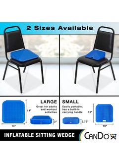 Cando Sitting Wedge Active Seat Wobble Cushion For Posture  Back Pain  Stress Relief  Restlessness  And Anxiety - Child Size  10  X 10  - Image 4